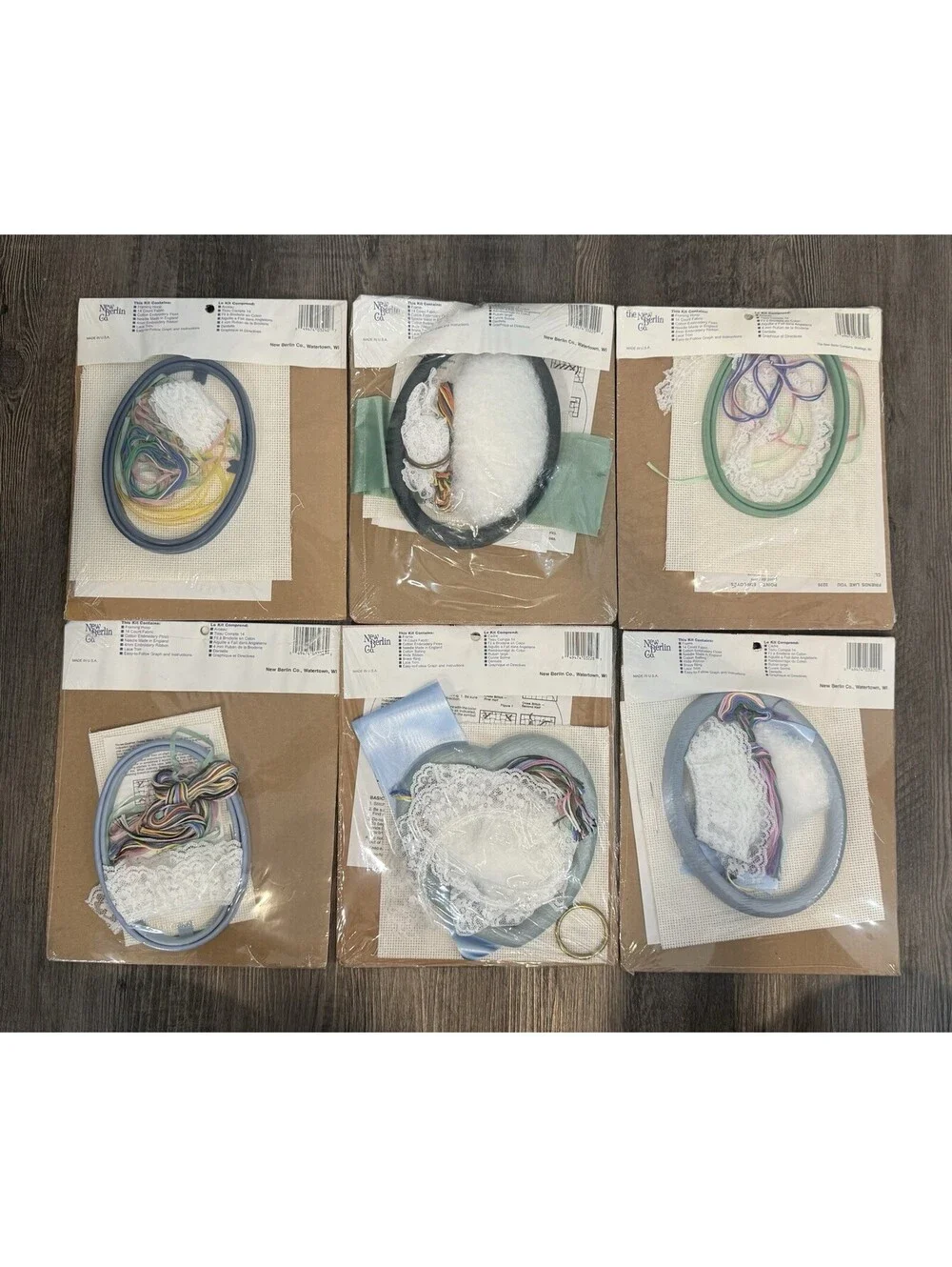 Vtg Sealed New Berlin Co Counted Cross Stitch Kits Victoria Classics Lot of 6